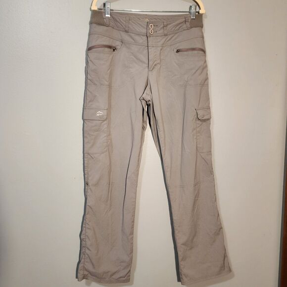 Cabelas XPG Pant Women 10 Gray Outdoor Hiking Lightweight Performance Gear Nylon - Picture 3 of 10